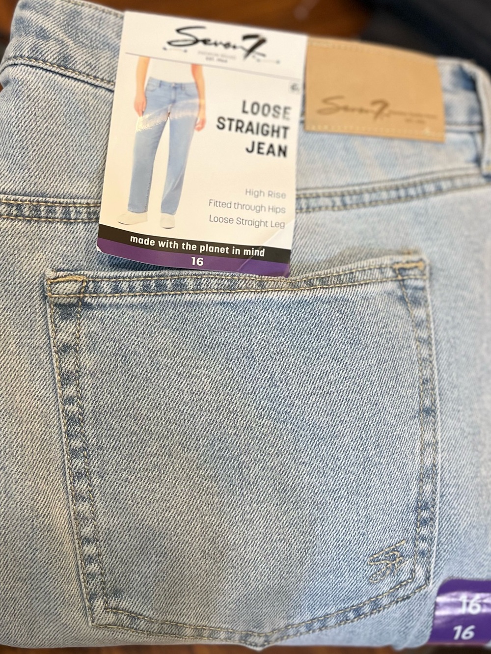 NWT size 16 High Waisted Seven7 Jeans.